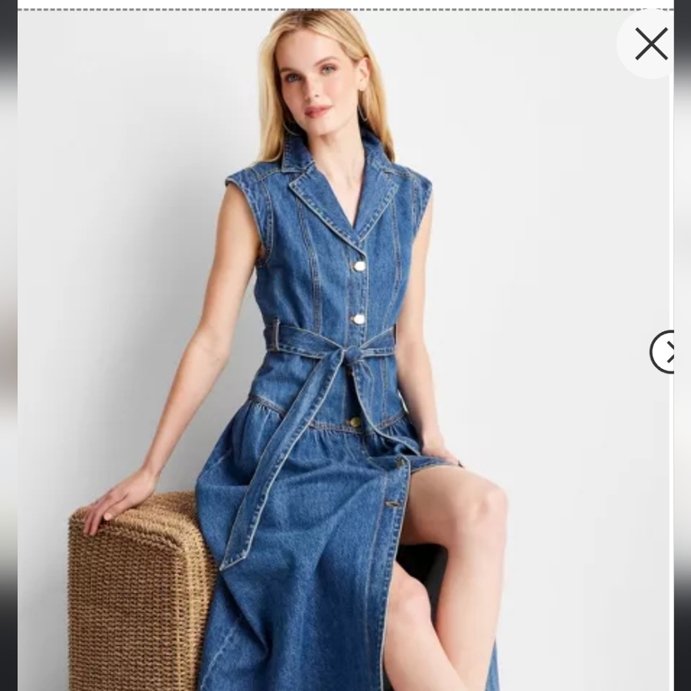 COPY - Jenee Naylor Future Collection denim dress - Picture 3 of 3